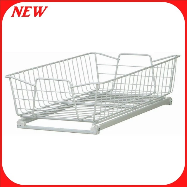 PULLOUT WIRE BASKET Kitchen Organizer Rack Sliding Shelf