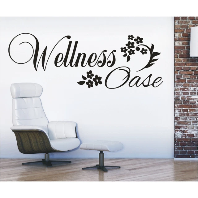 WANDTATTOO SPRUCH WELLNESS Oase Sticker Bad Tattoo Wandsticker