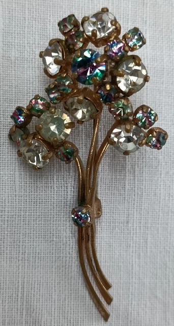 Broche Ancienne Signée VIVA PAQUITA FRANCE En Métal Doré - Vintage - Excellent état - Unisexe