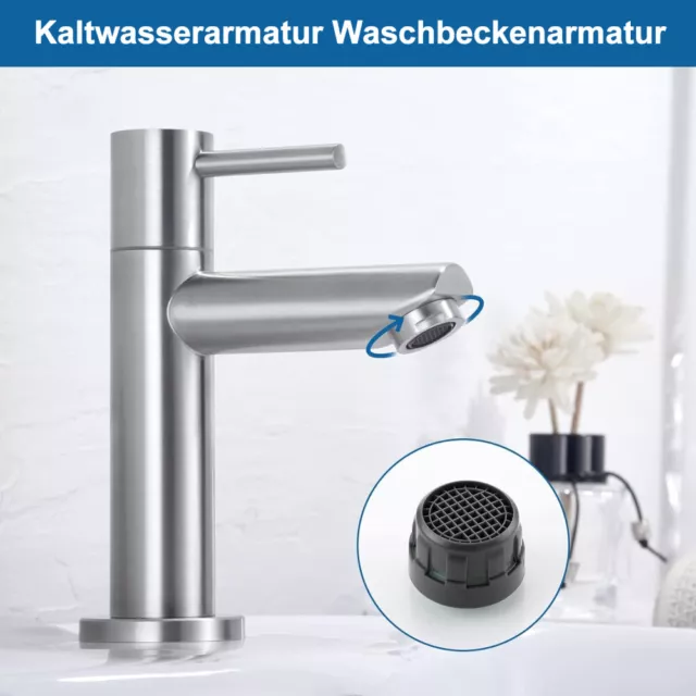 Waschtischarmatur Bad Wasserhahn Waschbecken Einhebel Kaltwasserhahn Badarmatur