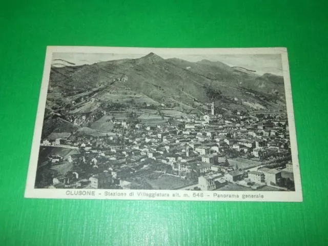 Cartolina Clusone - Panorama generale 1940 ca.