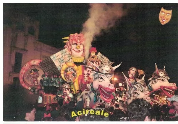 Carnevale di Acireale 2001 - tre Cartoline Ufficiali annulli dei tre giorni