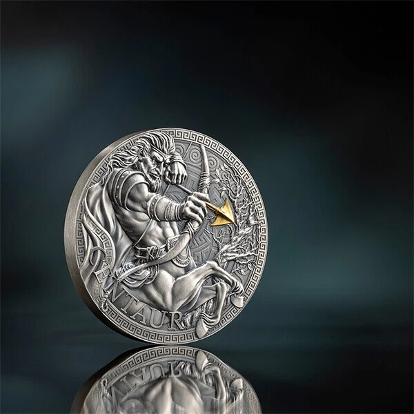 Centaur The Great Greek Mythology 1 oz Antique finish Silver Coin Cameroon 2023