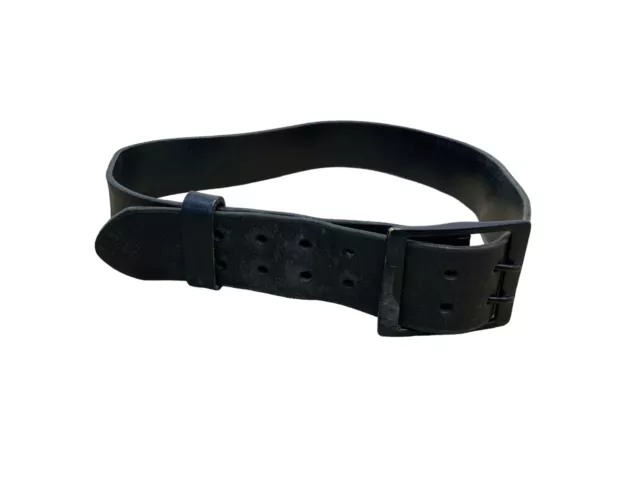 Black Leather 2" Duty Belt With Black Buckle BLTLEAT05B