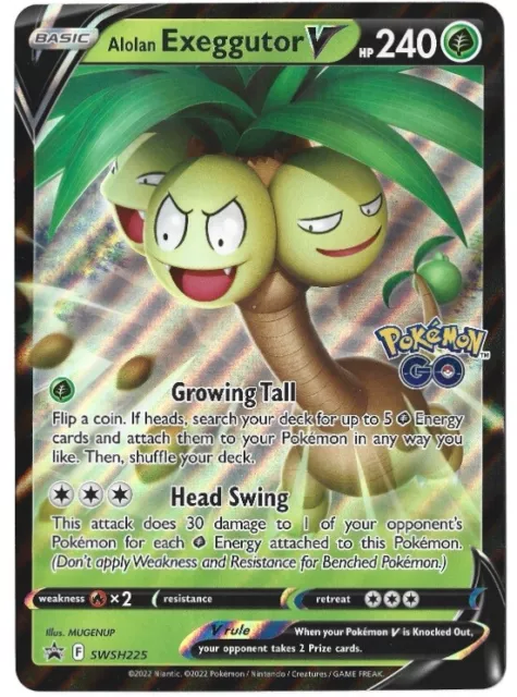 Alolan Exeggutor V SWSH225 POKEMON GO BLACK STAR JUMBO PROMO CARD OVERSIZED NM/M