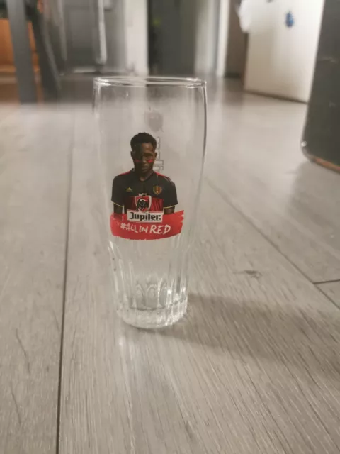 Verres à bière de collection jupiler euro 2016 all in red ROMELU LUKAKU BELGIQUE