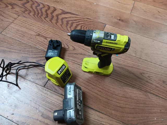 RYOBI R18PD5 120G 18V ONE Brushless Combi Drill 2.0Ah Battery