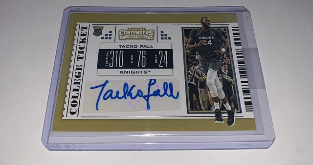 2019-20 Contenders Tacko Fall College Ticket Rookie Auto RC #118 Knights