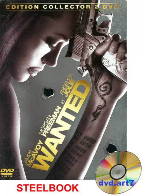 DVD : WANTED - Angelina Jolie - James McAvoy - RARE STEELBOOK 2 DVD