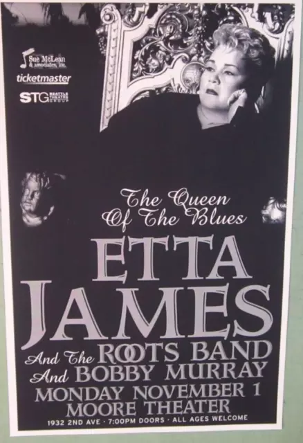 Etta James And The Roots Band And Bobby Murray Original Concert Show Gig Poster