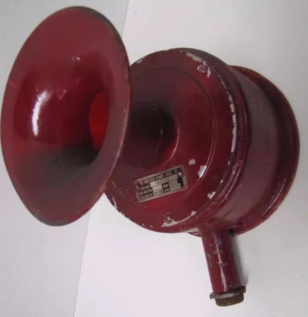 HOLTZER-CABOT Old Fire Alarm Siren Horn Bell Architectural Industrial Safety