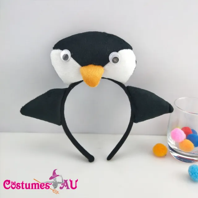 Girls 3D Penguin Headband Animal Costume Zoo Party Kids Child Book Week Ocean