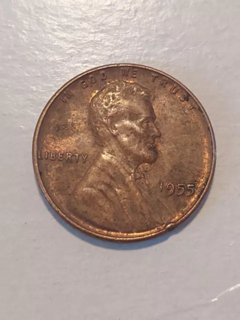 1955 No Mint Mark Lincoln Wheat Penny Cent, Ungraded, Circulated