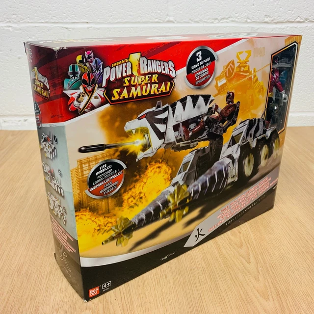BANDAI POWER RANGERS Super Samurai Tiger Tank with Red Samurai Ranger ...