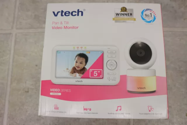 Vtech Video Series 5in Pan & Tilt Video Baby Monitor VM5263 White