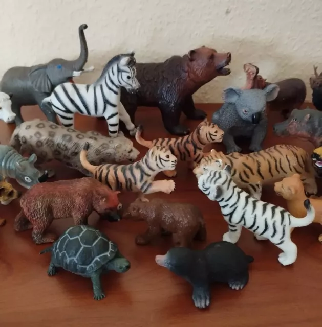 Bullyland 28 Tiere Konvolut ähnl. Schleich  Koala Frosch Tiger Zebra Schildkröte