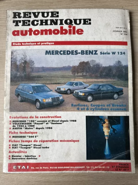 RTA revue technique Automobile N.536 MERCEDES BENZ série W 124