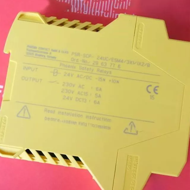 Safety Relay For Phoenix Contact PSR-SCP- 24UC/ESM4/3X1/1X2/B 2963776 24V AC/DC