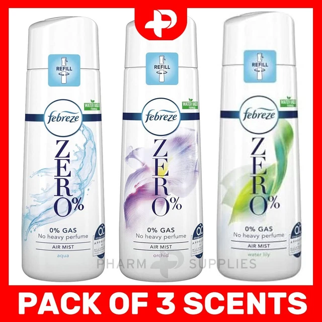 FEBREZE ZERO Aqua Orchid Air Mist Spray Fabric Freshener 300ml £12.95