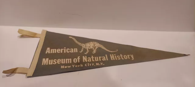 Vintage American Museum Of Natural History Ny New City York 24" Felt Pennant