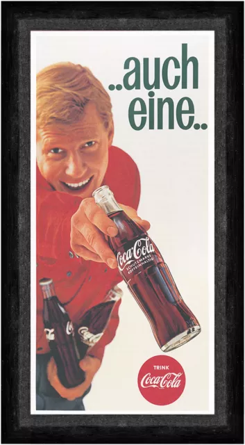 Coca Cola auch eine Flasche Getränk Koffein Plakat Kunstdruck Faks_Werbung 415