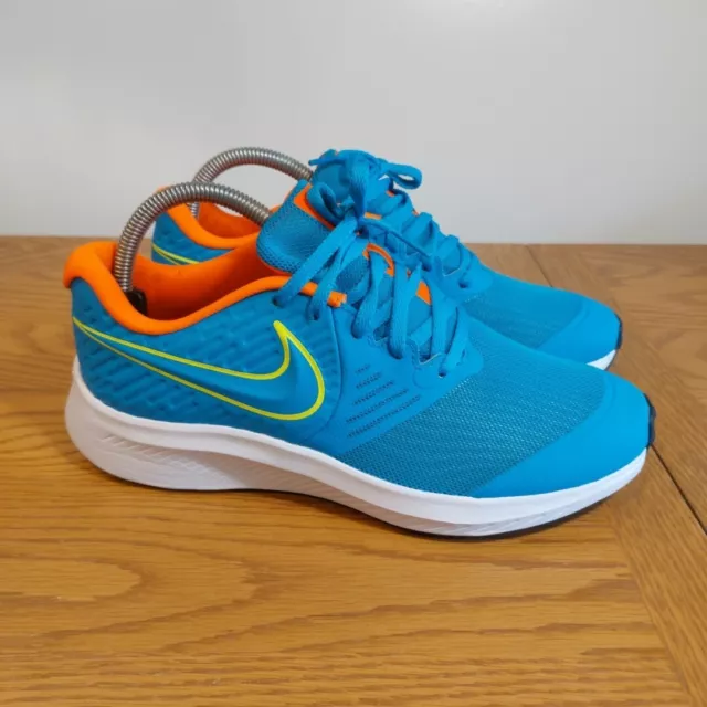 Scarpe da ginnastica Nike Star Runner 2.0 taglia UK 6, blu arancione usate