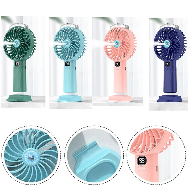 Petit Mini Portable Ventilateur Spray Brume Bureau Glacière USB Rechargeable de