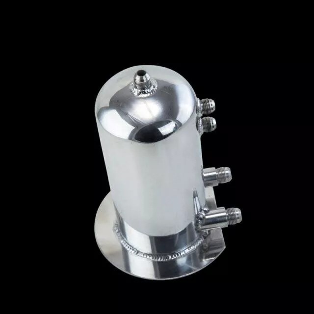 RACING POLISHED 2.5 LITRE DOME ALLOY FUEL SURGE TANK / SWIRL POT AN8 -8 Out AN10