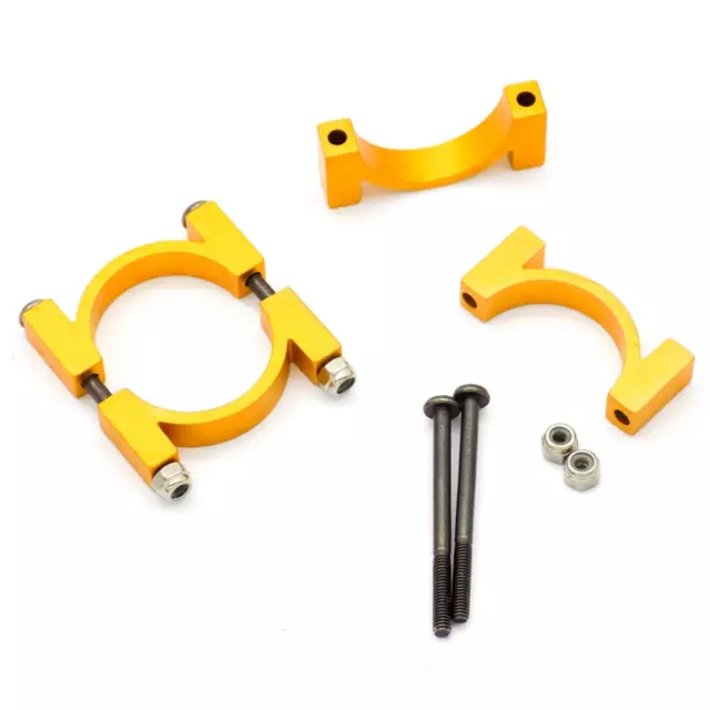 4 Sets 22mm CNC Aluminum Tube Clamp Mount (Gold Anodized)