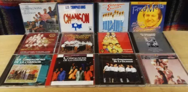 Lot de 12 CD des COMPAGNONS DE LA CHANSON (dont 1 double et 2 quintuples albums)