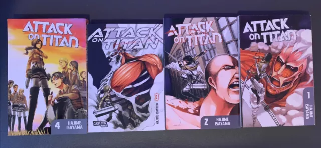 Attack on Titan Manga Vol. 1-4 | Season 1 Part 1 Box Set 4 Books (Very Good)