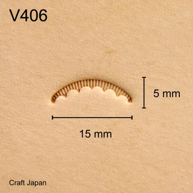 Punziereisen, Lederstempel, Punzierstempel, Leather Stamp, V406 - Craft Japan