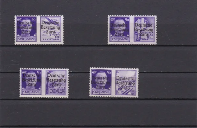 Zara: MiNr. 20 I-IV, Type I und II, 20III*