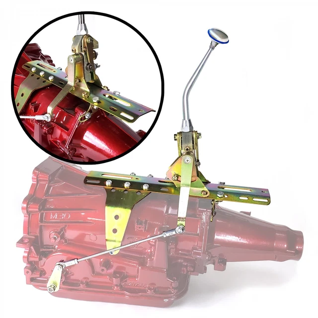 DELUXE SIDE SHIFT Transmission Shifter Kit w/ 10" Chrome Arm for GM