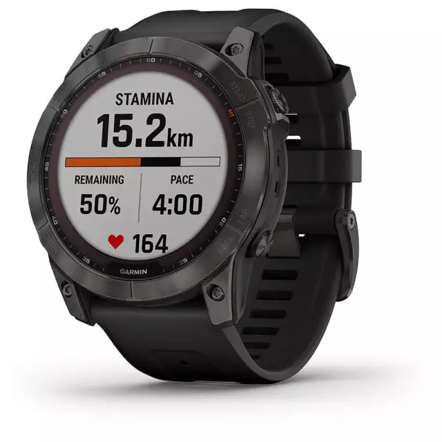 Garmin FENIX 7X SAPPHIRE SOLAR Titanium Carbon Grey Silicone 51mm 010-02541-11