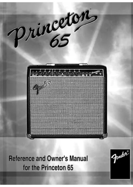 Bedienungsanleitung-Operating Instructions Guitar Amplifier Fender Princeton 65