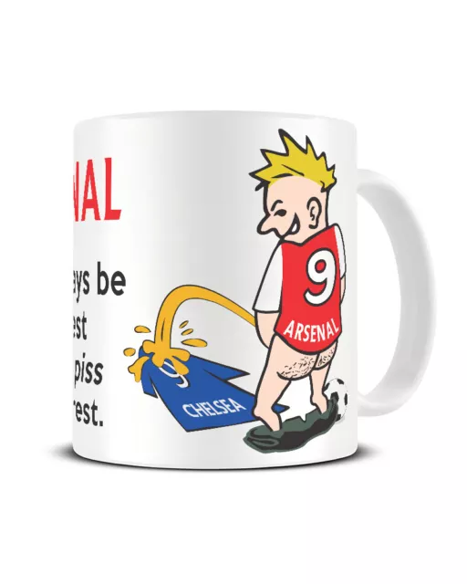 WE01 Arsenal V Chelsea Football Rivalry Wee On The Rival Shirt Mug Gift