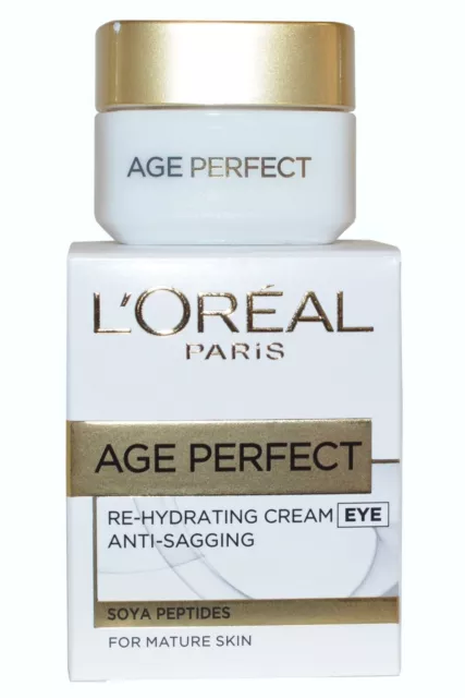 L’Oreal Age Perfect Re-Hydrating Eye Cream - Anti Sagging For Mature Skin - 15ml