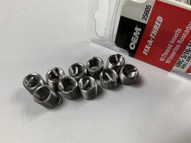OEM Tools 25605 Fix-A-Thread Inserts UNC 5/16"-18 X 1.5D - 10 Pack