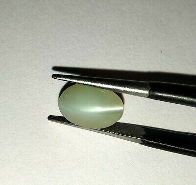 2.46 Ct Natural Chrysoberyl Cats eye Green Color Loose Oval Cabochon India Gem