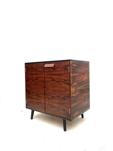 Vintage Retro Mid Century 1960s Danish Modernist Rosewood Sideboard LP Cabinet