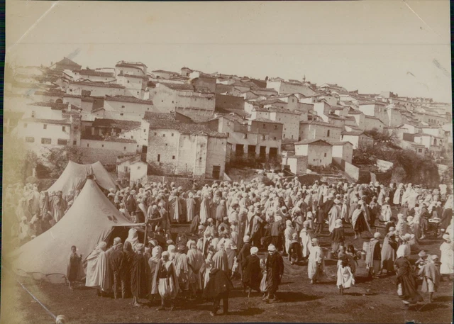 Photo Vintage Algérie, Aïn Sefra, La Caserne De La Légion - Tirage D'époque Original Circa 1905, 8x11,5 Cm