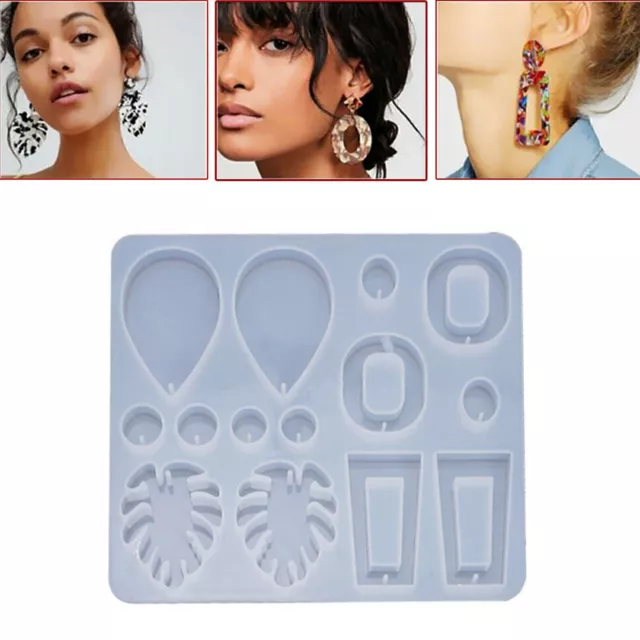 Silicone Earring Pendant Jewelry Mold Resin Casting Mould DIY Epoxy Tool