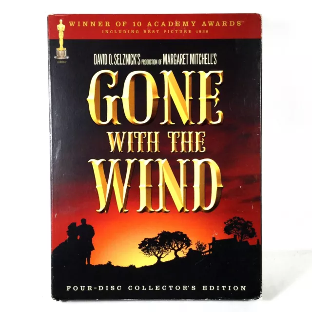 Gone with the Wind (4-Disc DVD, 1939, Collector's Ed, *Missing Slip) Clark Gable