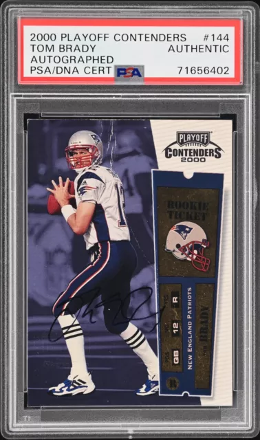 2000 Playoff Contenders - Rookie Ticket #144 Tom Brady (AU, RC)