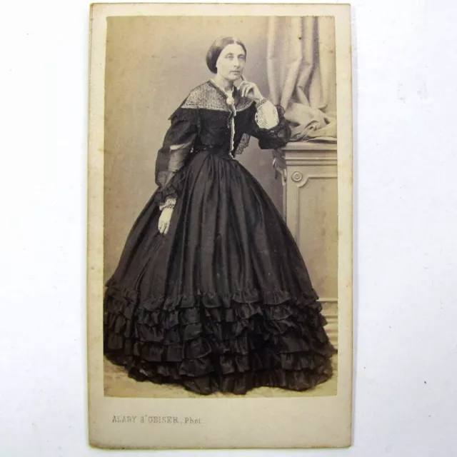 CDV photo carte de visite Alary & Geiser Alger c1865 femme à identifier 1