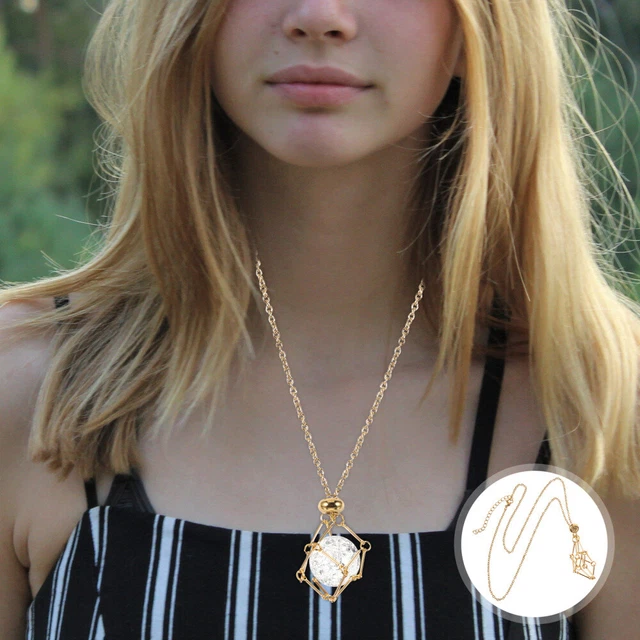 Collana Con Pendenti Gabbie Di Cristalli Supporto Per Collane Cristallo