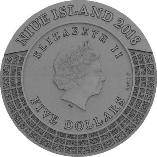 2018 Niue Hades Gods of Olympus 2 oz Antique finish Silver Coin 2