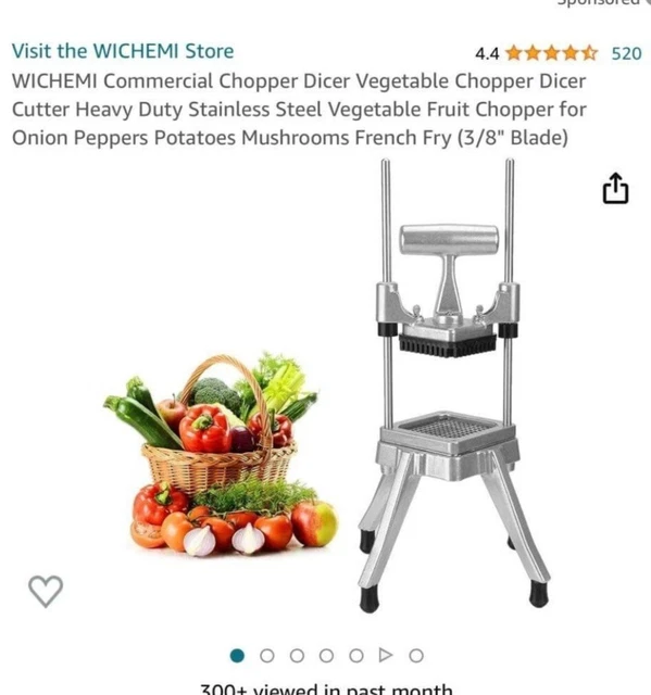 VEVOR 3/8" Commercial Vegetable Dicer Fruit Dicer Food Shaper Tomato Slicer SUS