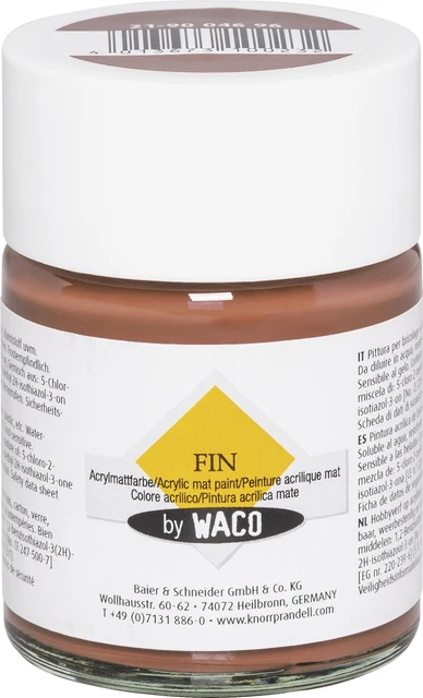 Pintura acrílica marrón mate - marrón corzo 50 ml - waco,